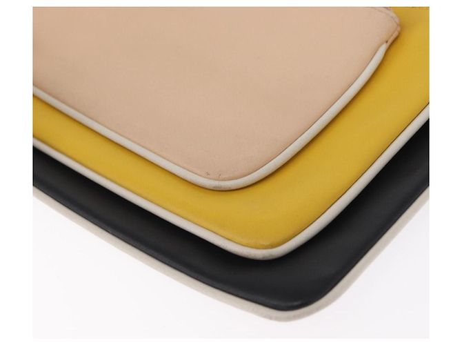 FENDI Pochette Triplet in Pelle Multicolore Argento Auth bs31387 - vista 11
