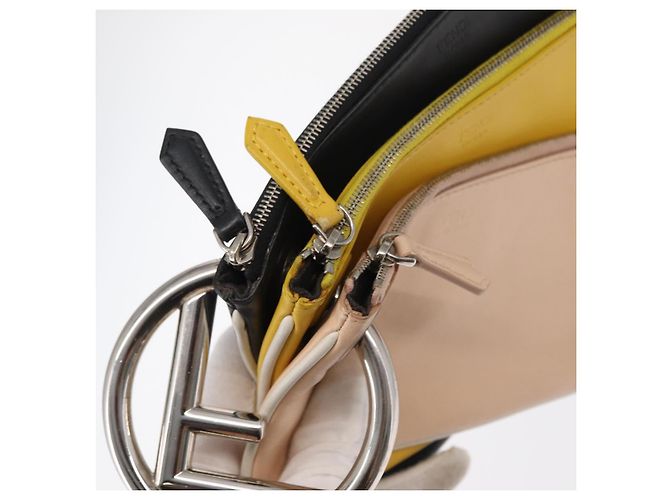 FENDI Pochette Triplet in Pelle Multicolore Argento Auth bs31387 - vista 14