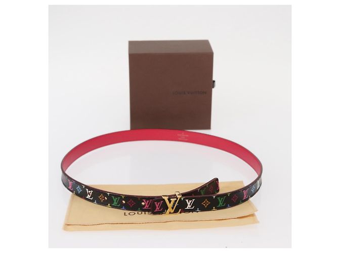 Cintura Initials Multicolor Nera LOUIS VUITTON M9631 LV Auth 156684SAM Nero - vista 12