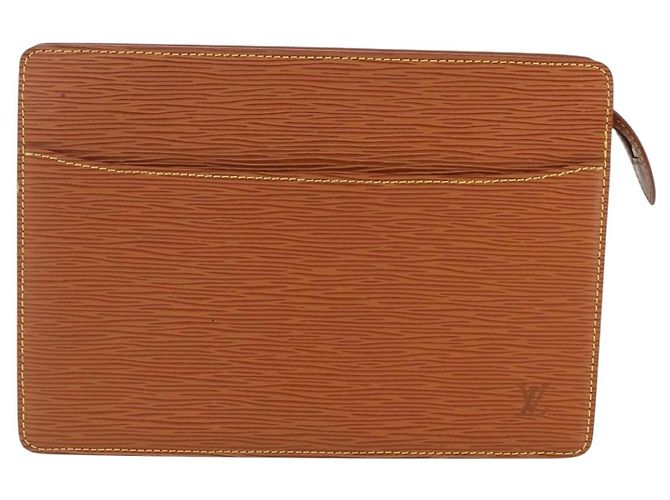LOUIS VUITTON Pochette Uomo Epi Borsa Marrone Zipangu Oro M52528 LV Auth 157254 - vista 13
