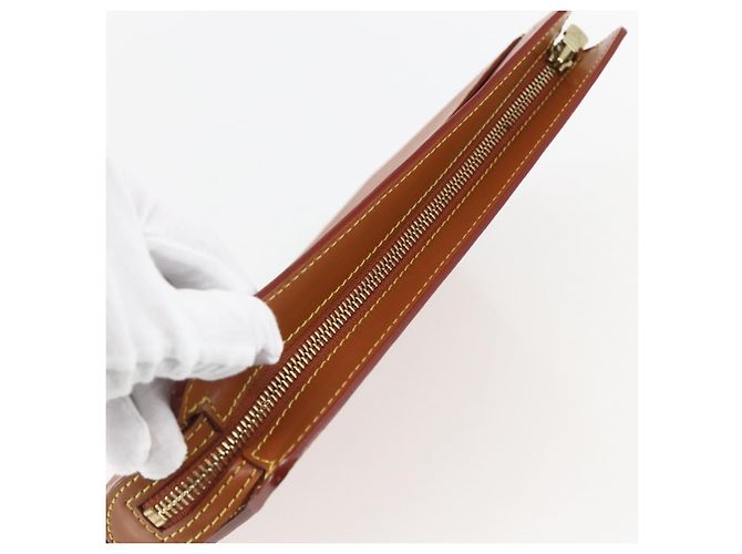 LOUIS VUITTON Pochette Uomo Epi Borsa Marrone Zipangu Oro M52528 LV Auth 157254 - vista 5