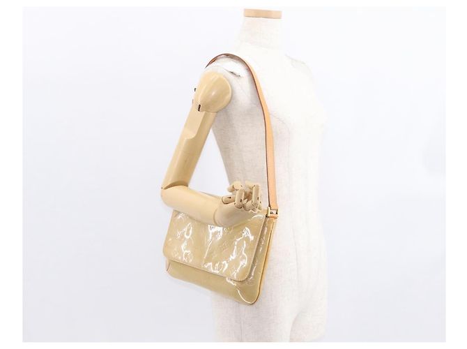 LOUIS VUITTON Borsa Thompson Street Monogram Vernis Beige M91301 LV Auth bs31559 - vista 23