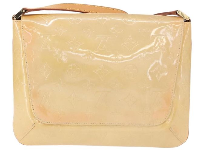 LOUIS VUITTON Borsa Thompson Street Monogram Vernis Beige M91301 LV Auth bs31559 - vista 3