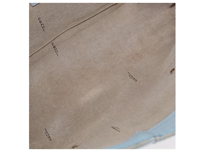 FENDI Zucca Canvas Handtasche Hellblau Gold Auth 151194V Golden - Ansicht 19