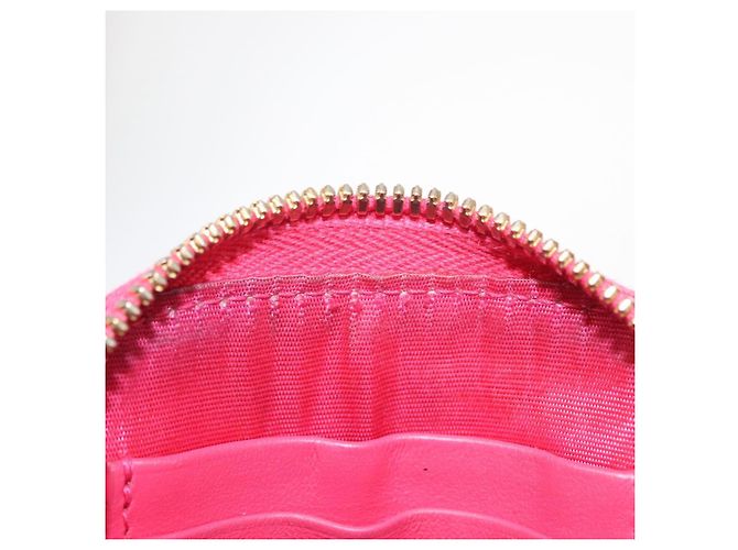 Pochette a spalla con catena per telefono Cannage Christian Dior 2 in 1 Rosa Oro Auth 156668V D'oro - vista 17