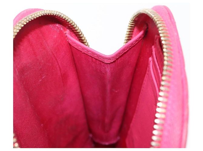 Pochette a spalla con catena per telefono Cannage Christian Dior 2 in 1 Rosa Oro Auth 156668V D'oro - vista 20