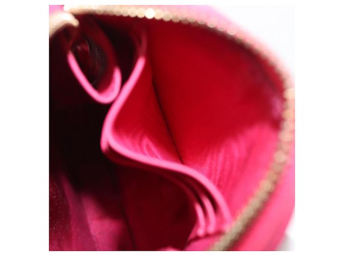 Pochette a spalla con catena per telefono Cannage Christian Dior 2 in 1 Rosa Oro Auth 156668V D'oro - vista 21