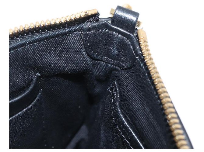 Borsa a Spalla MCM in Pelle Nera Oro Auth 157161V Nero D'oro - vista 18