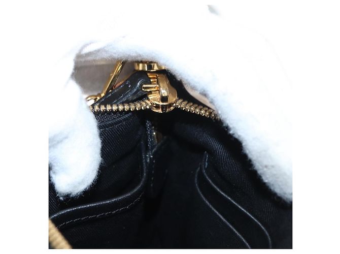Borsa a Spalla MCM in Pelle Nera Oro Auth 157161V Nero D'oro - vista 19