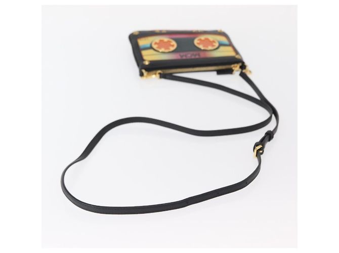 Borsa a Spalla MCM in Pelle Nera Oro Auth 157161V Nero D'oro - vista 7