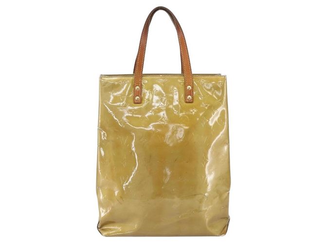 LOUIS VUITTON Monogram Vernis Reade MM Borsa a Mano Grigia M91142 LV Auth ka687 Grigio - vista 13