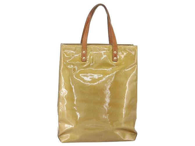 LOUIS VUITTON Monogram Vernis Reade MM Borsa a Mano Grigia M91142 LV Auth ka687 Grigio - vista 2