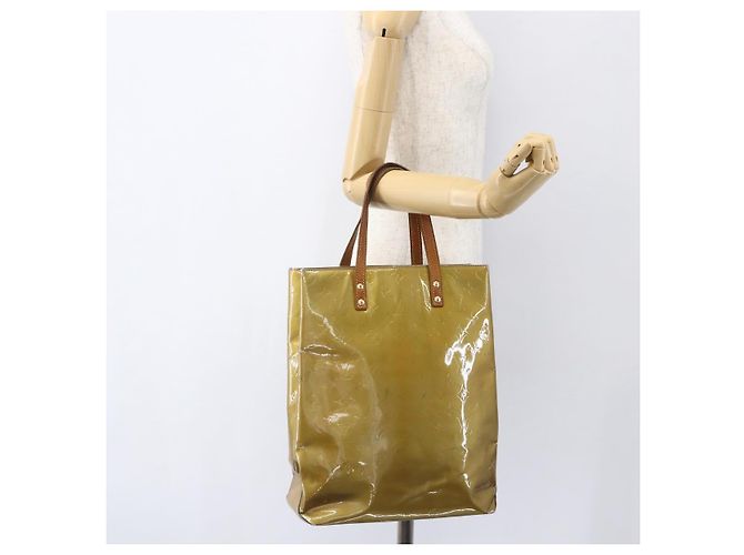 LOUIS VUITTON Monogram Vernis Reade MM Borsa a Mano Grigia M91142 LV Auth ka687 Grigio - vista 21