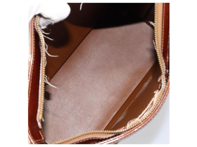 LOUIS VUITTON Borsa a Mano Houston Monogram Vernis Bronzo M91122 LV Auth gh1207 - vista 11