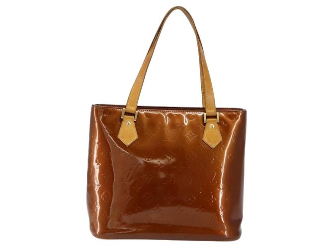 LOUIS VUITTON Borsa a Mano Houston Monogram Vernis Bronzo M91122 LV Auth gh1207 - vista 13