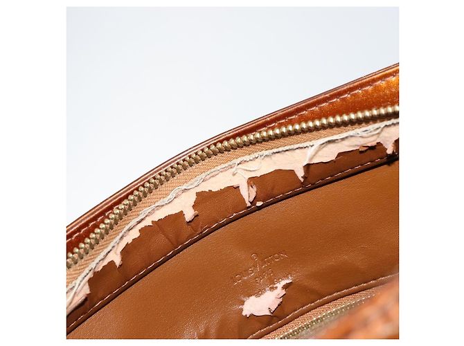 LOUIS VUITTON Borsa a Mano Houston Monogram Vernis Bronzo M91122 LV Auth gh1207 - vista 19