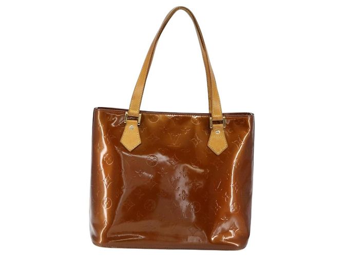 LOUIS VUITTON Borsa a Mano Houston Monogram Vernis Bronzo M91122 LV Auth gh1207 - vista 2