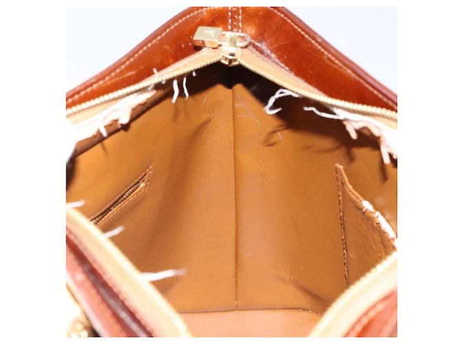 LOUIS VUITTON Borsa a Mano Houston Monogram Vernis Bronzo M91122 LV Auth gh1207 - vista 20