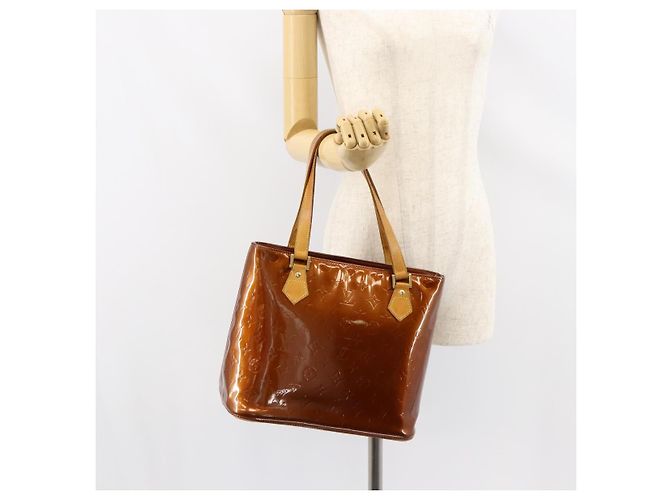 LOUIS VUITTON Borsa a Mano Houston Monogram Vernis Bronzo M91122 LV Auth gh1207 - vista 25