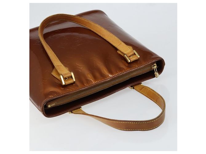 LOUIS VUITTON Borsa a Mano Houston Monogram Vernis Bronzo M91122 LV Auth gh1207 - vista 6