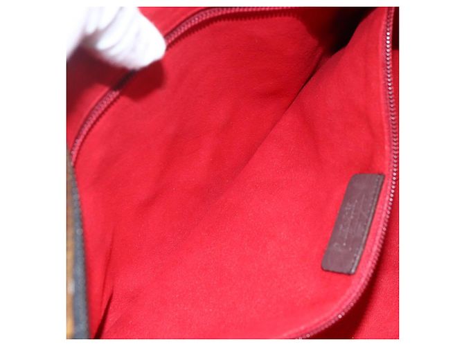 Borsa a Spalla Gancini Smalto Marrone Argento Auth 155066 di Salvatore Ferragamo - vista 20