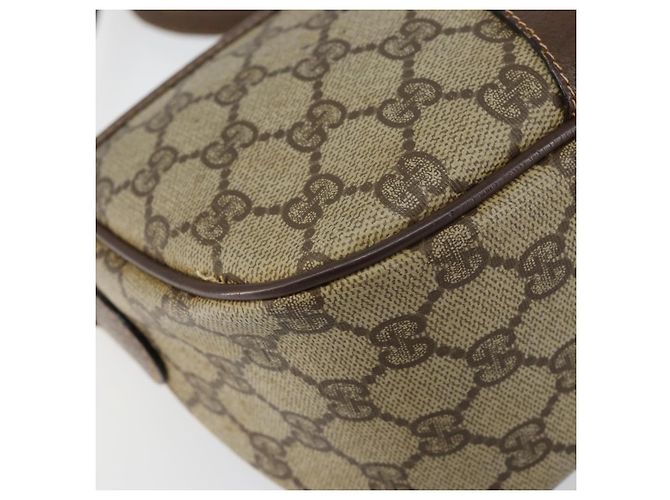 Borsa Gucci GG Supreme Web Sherry Line PVC Beige Oro 89 02 032 Auth bs30923 D'oro - vista 15