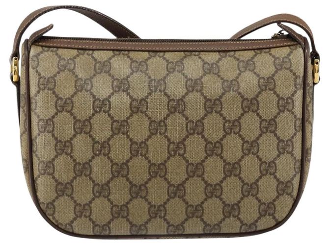 Borsa Gucci GG Supreme Web Sherry Line PVC Beige Oro 89 02 032 Auth bs30923 D'oro - vista 2
