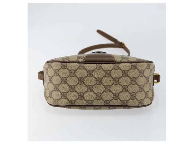 Borsa Gucci GG Supreme Web Sherry Line PVC Beige Oro 89 02 032 Auth bs30923 D'oro - vista 5