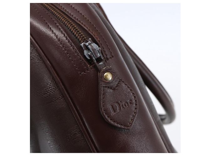Borsa a mano in tela Trotter Christian Dior PVC marrone oro Auth ka074 - vista 10