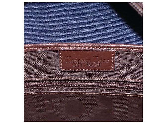 Borsa a mano in tela Trotter Christian Dior PVC marrone oro Auth ka074 - vista 11