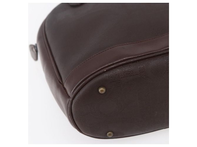 Borsa a mano in tela Trotter Christian Dior PVC marrone oro Auth ka074 - vista 14