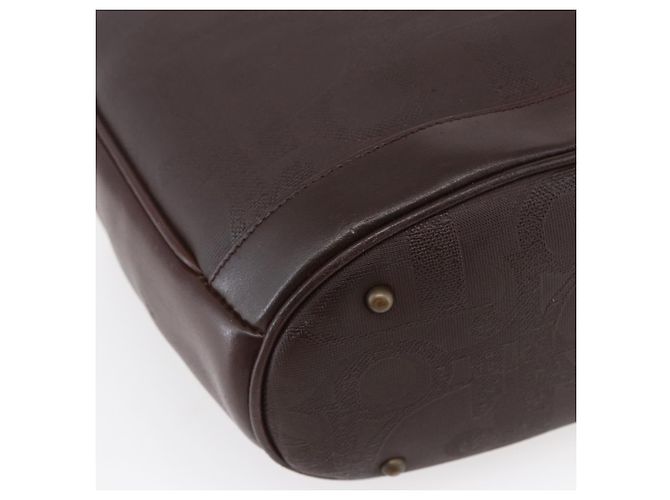 Borsa a mano in tela Trotter Christian Dior PVC marrone oro Auth ka074 - vista 16