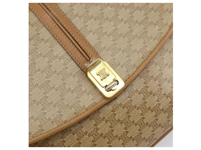 Céline Borsa a Spalla in Tela Macadam CELINE in Pelle PVC Beige Oro Auth 153390 D'oro - vista 17