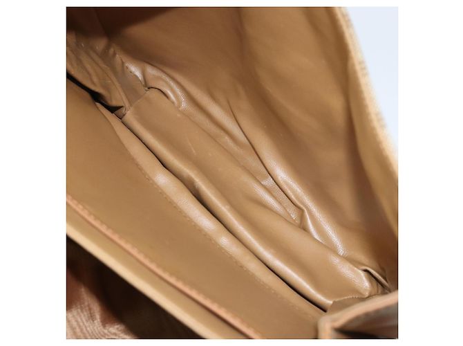 Céline Borsa a Spalla in Tela Macadam CELINE in Pelle PVC Beige Oro Auth 153390 D'oro - vista 23