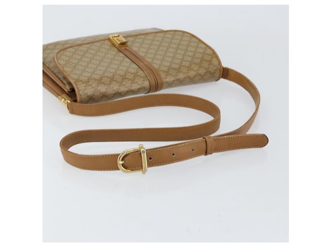Céline Borsa a Spalla in Tela Macadam CELINE in Pelle PVC Beige Oro Auth 153390 D'oro - vista 7