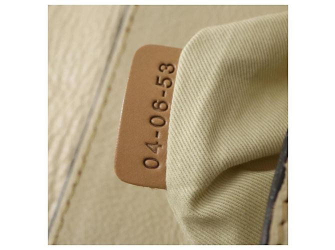 Chloé Borsa Boston in pelle beige e argento Chloe Edith Auth bs30503 - vista 11