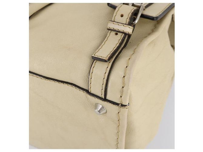 Chloé Borsa Boston in pelle beige e argento Chloe Edith Auth bs30503 - vista 14
