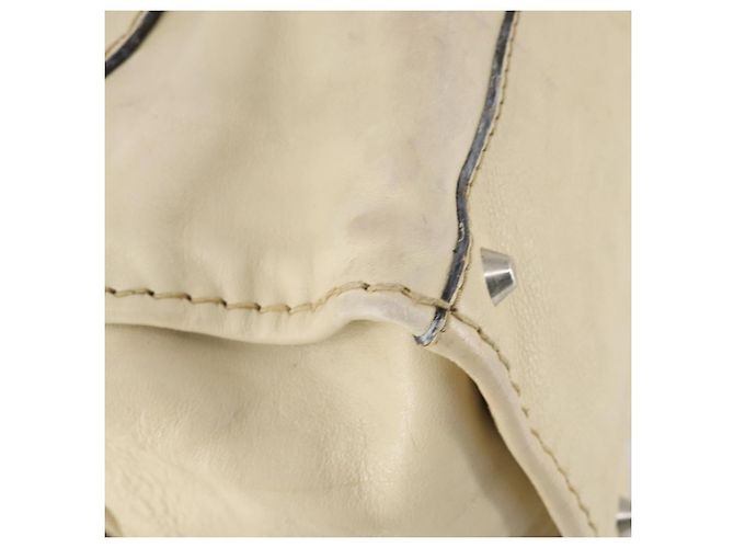 Chloé Borsa Boston in pelle beige e argento Chloe Edith Auth bs30503 - vista 17