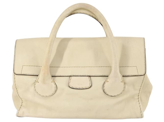 Chloé Borsa Boston in pelle beige e argento Chloe Edith Auth bs30503 - vista 2