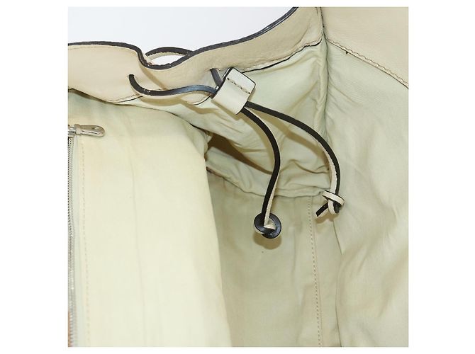 Chloé Borsa Boston in pelle beige e argento Chloe Edith Auth bs30503 - vista 20