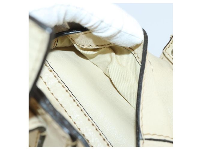 Chloé Borsa Boston in pelle beige e argento Chloe Edith Auth bs30503 - vista 26