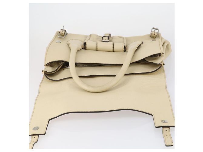 Chloé Borsa Boston in pelle beige e argento Chloe Edith Auth bs30503 - vista 9