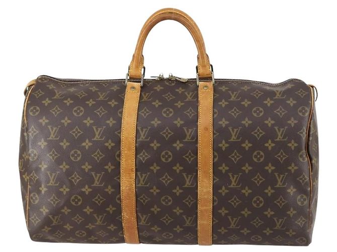 LOUIS VUITTON Borsa Boston Monogram Keepall 50 M41426 LV Auth 147844 Monogramma - vista 13