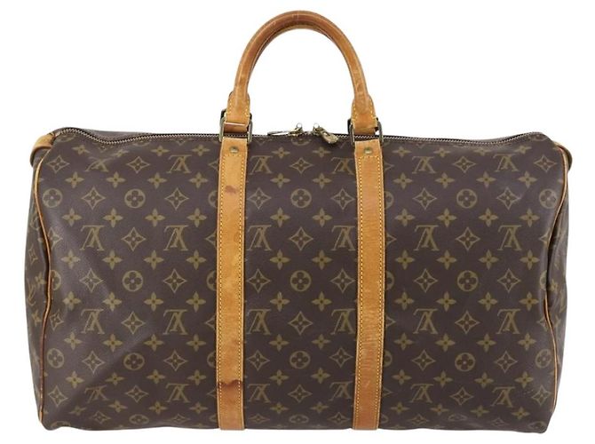 LOUIS VUITTON Borsa Boston Monogram Keepall 50 M41426 LV Auth 147844 Monogramma - vista 2