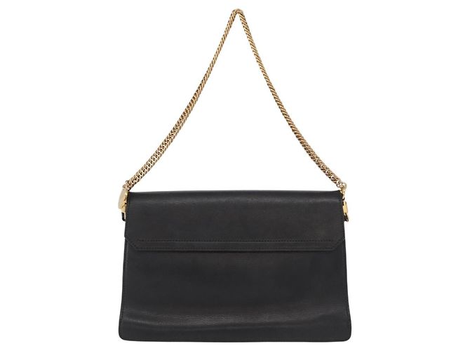 Givenchy Borsa a spalla con catena in pelle nera e oro Auth BA7680 Nero D'oro - vista 2