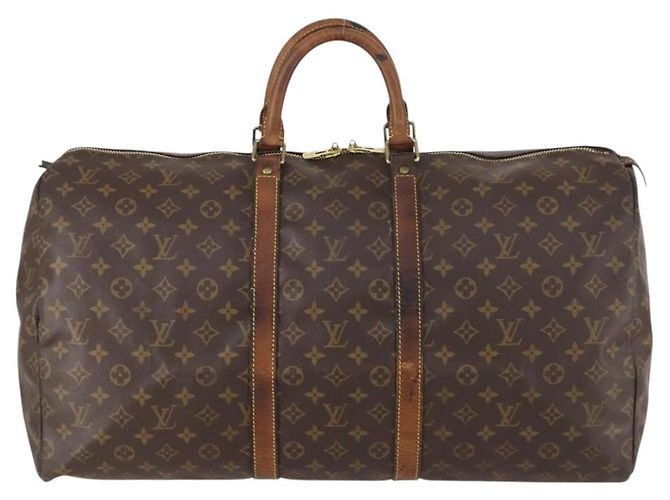 LOUIS VUITTON Borsa Boston Monogram Keepall 55 M41424 LV Auth bs30681 Monogramma - vista 13