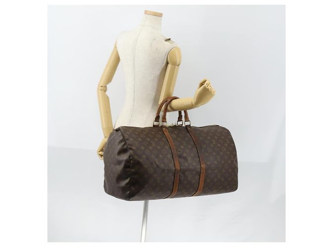 LOUIS VUITTON Borsa Boston Monogram Keepall 55 M41424 LV Auth bs30681 Monogramma - vista 22