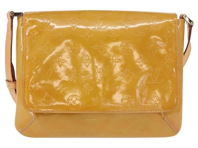 LOUIS VUITTON Borsa Thompson Street Monogram Vernis Beige M91301 LV Auth BA7646 - vista 13