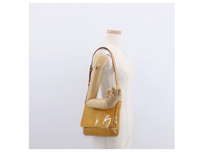LOUIS VUITTON Borsa Thompson Street Monogram Vernis Beige M91301 LV Auth BA7646 - vista 25