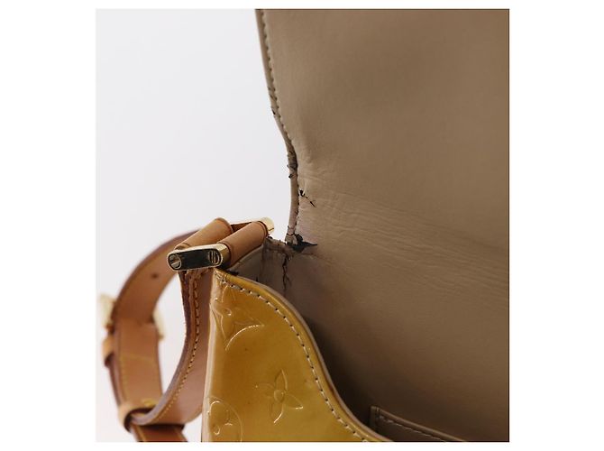 LOUIS VUITTON Borsa Thompson Street Monogram Vernis Beige M91301 LV Auth BA7646 - vista 9